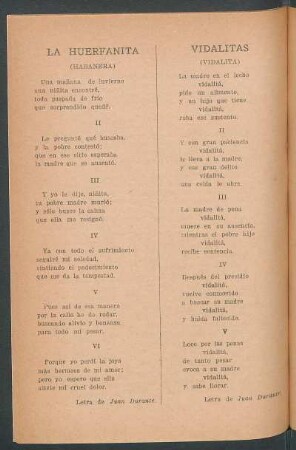 La huerfanita : (Habanera)