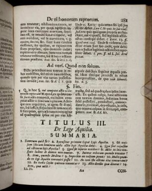 Titulus III. De Lege Aquilia