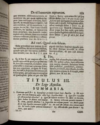 Titulus III. De Lege Aquilia