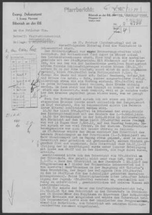 Schussenried mit Diasporaorten: Visitationsbericht mit Pfarrbericht 1958