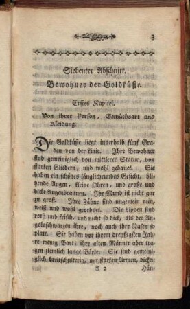 Erstes Kapitel. Von ihrer Person, Gemüthsart und Kleidung.