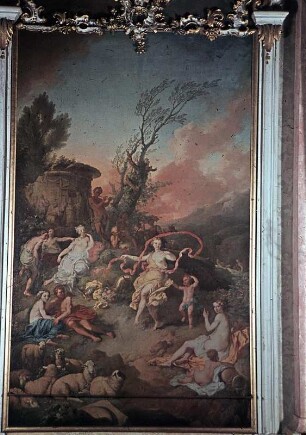 Schäferszene vor antikisierendem Tempel
