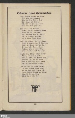 Stimme eines Glaubenden