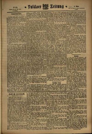 Zweite Ausgabe vom Samstag, den 29. Juli 1911.