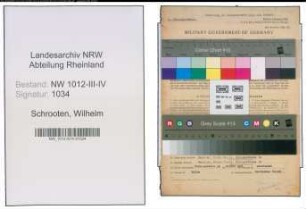 Entnazifizierung Wilhelm Schrooten , geb. 17.11.1895 (Rektor)