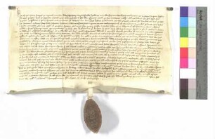 Eine von Abt Erkinger von Comburg vidimierte Kopie der Inkorporationsurkunde von 1328 Februar 10.