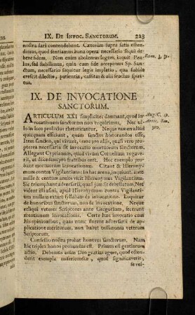 223-232, IX. De Invocatione Sanctorum