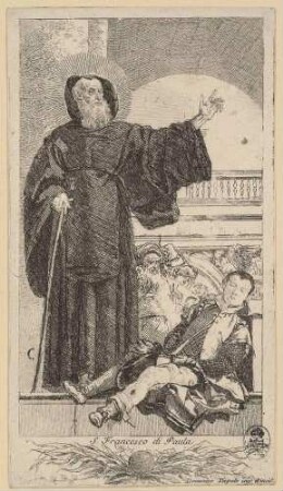 Der heilige Franz von Paola heilt einen Besessenen
