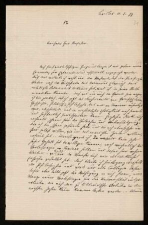 Nr. 31: Brief von Jakob Freudenthal an Paul de Lagarde, Breslau, 10.4.1879