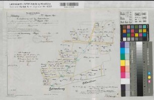 Westerkappeln (Westerkappeln) Transportseilbahn von der Zeche Morgenstern zum Bahnhof Laggenbeck Lageplan 1925 1 : 2500 3 x 44 kol. Zeichnung Bergämter Nr. 5002