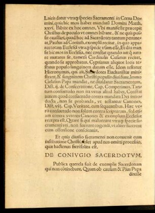 De Coniugio Sacerdotum.
