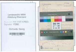 Entnazifizierung Georg Gerhards , geb. 05.02.1918 (Techn.Angestellter)