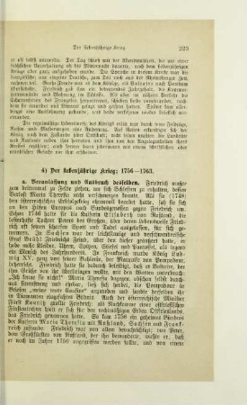 4) Der siebenjährige Krieg; 1756 - 1763