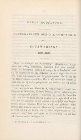 Drede Hoofdstuk. Betrekkingen der O. I. Compagnie Met Cotawaringy. 1612 - 1660.
