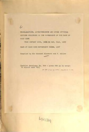 Proclamations, advertisements and other official notices