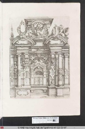 [Zierportal mit Amor. Band III.]