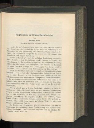 Solarisation in Bromsilberschichten
