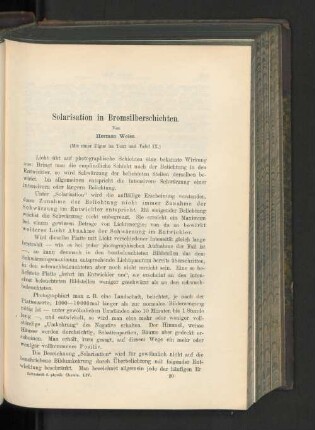 Solarisation in Bromsilberschichten