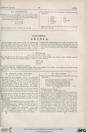 Pars tertia: Arabia