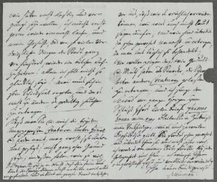 Brief von J. G. Naumann an Hans Moritz von Brühl : Brief von Johann Gottlieb Naumann an Graf Hans Moritz von Brühl. O. O. u. J. Innenseiten. Autograph; 19,3 x 11,3/22,6 cm. Dresden: SLUB Mscr.Dresd.App.514,A,1665