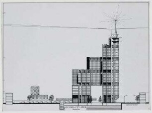Gutachten Victoria City Areal, 2. Phase (nicht realisiert) 1. Preisgruppe – Ost-West-Schnitt. Berlin-Charlottenburg, Kranzler-Eck/Kurfürstendamm/Joachimsthaler Straße/Kantstraße