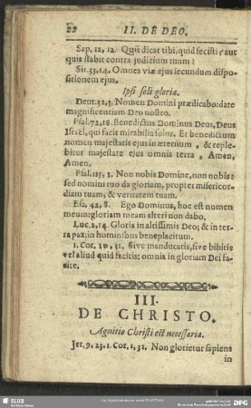 III. De Christo