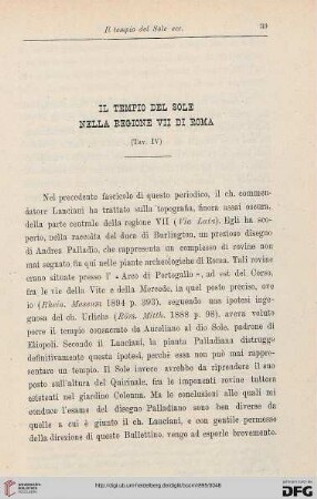 23: Il tempio del Sole nella regione VII di Roma