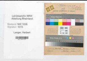 Entnazifizierung Herbert Langer , geb. 16.02.1893 (Maschinenbauer)