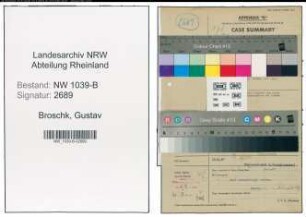 Entnazifizierung Gustav Broschk , geb. 00.00.0000 (Polizist)
