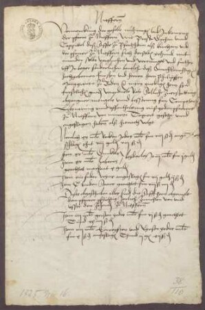 Aufzeichnung über die Gefälle, Nutzen und Einkommen der Pfarrei zu Niefern nach dem neuen auf Befehl des Markgrafen Philipp I. von Baden erfolgten Anschlag