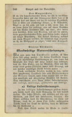 Vierter Abschnitt. Merkwürdige Naturerscheinungen