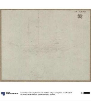 Meeresbucht mit dreimastigem Schiff