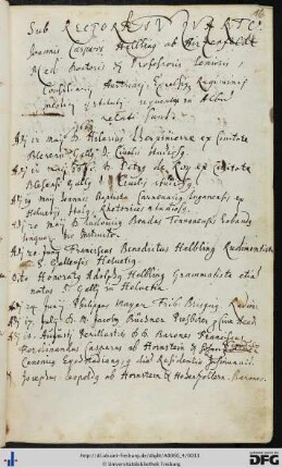 [fol. 16] Rektorat Johann Caspar Helbling 1660