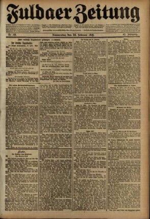 Ausgabe vom Donnerstag, den 28. Februar 1918.