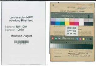 Entnazifizierung August Makowka , geb. 14.02.1906 (Lokfuehrer)