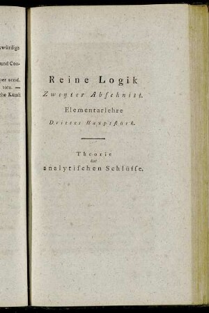Drittes Hauptstück. Theorie der analytischen Schlüsse.