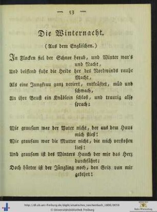 Die Winternacht.