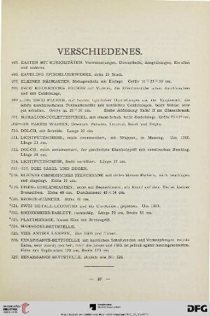 Verschiedenes (Nr. 495-527)