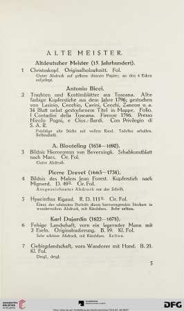 Alte Meister (Nr. 1-53)