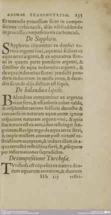De balandina lapide.-Alia compositio margaritarum.