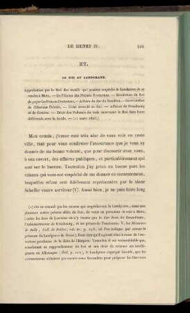 XV. Le Roi au Landgrave (17 mars 1603)