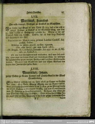 LVIII. Mauritius, Johann
