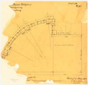 Denkmal für Kaiser Wilhelm I., Berlin: Hallenbau, Schichten 1:25