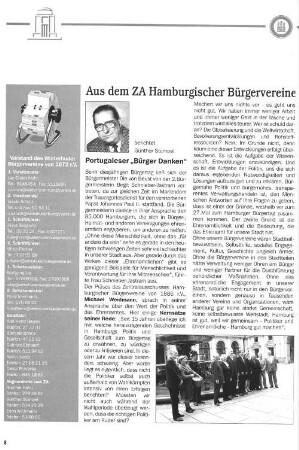 Aus dem ZA Hamburgischer Bürgervereine