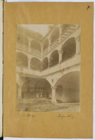 Neue Waag, Regensburg: Ansicht von der Hofseite (aus: Skizzen- und Fotoalbum 15)