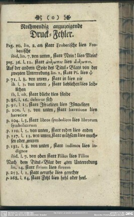 Nothwendig anzuzeigende Druck-Fehler