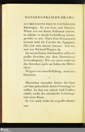 Das Gedankliche Drama