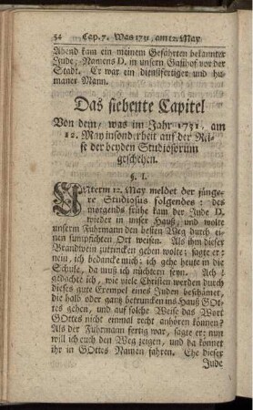 Das siebente Capitel – Das achte Capitel