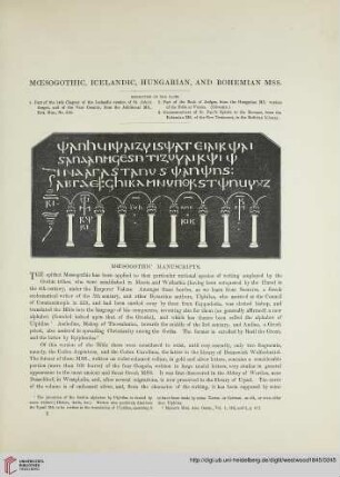 Moesogothic, Icelandic, Hungarian, and Bohemian mss.