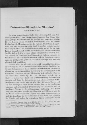 Dithmarschens Kirchspiele im Mittelalter